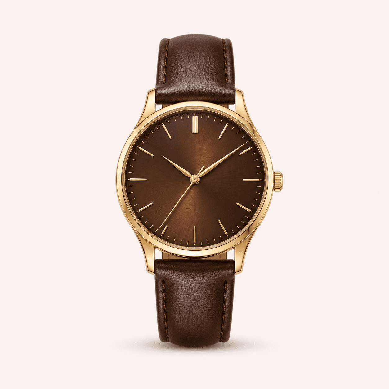 Classic Leather Strap Analog Watch - Image 1 of 2