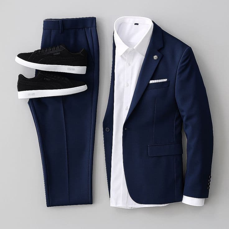 Men’s Smart Casual Blazer Suit Set - Brown, Maroon, Navy & Royal Blue thumbnail 3