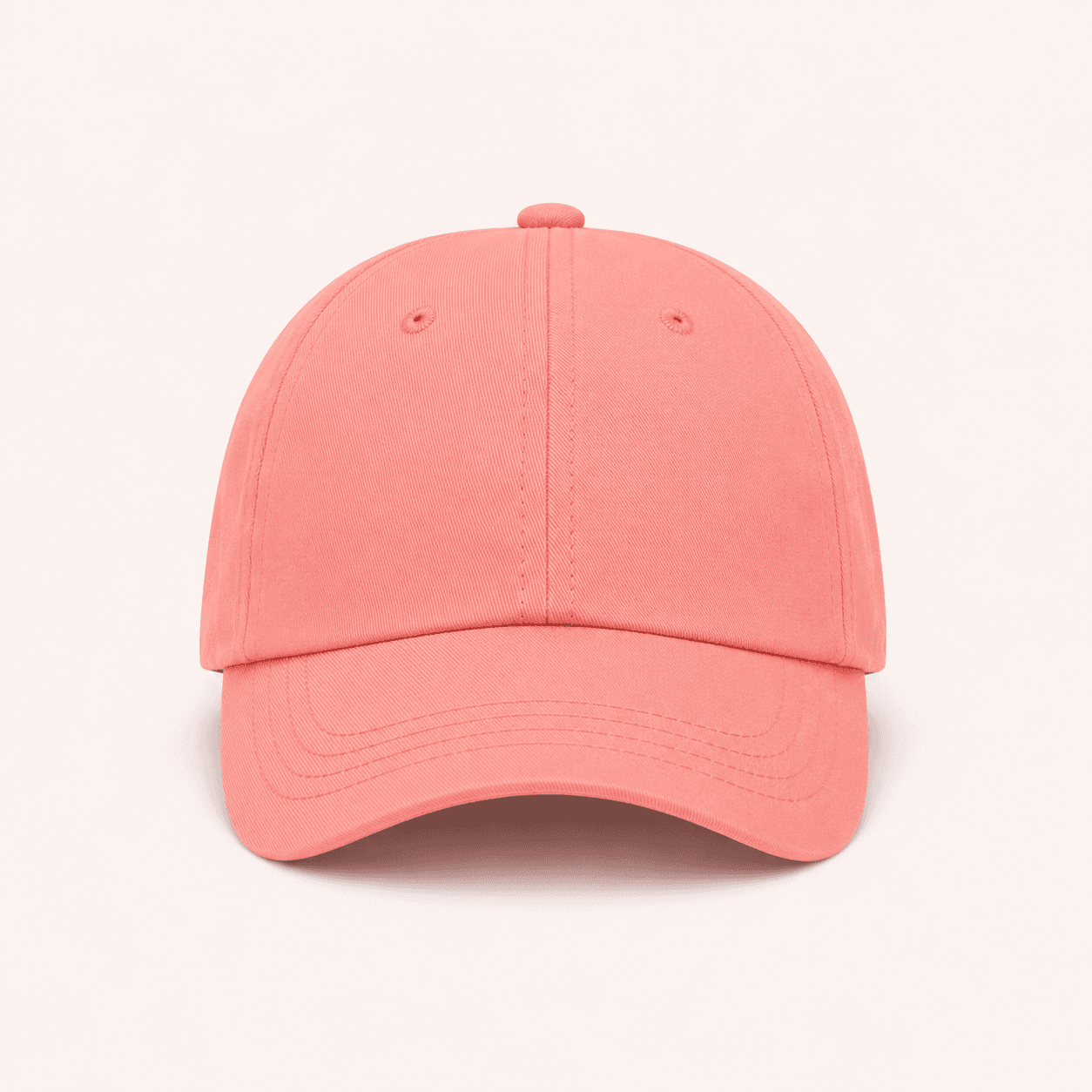 Kids Classic Cotton Baseball Cap - Coral Pink & Sky Blue - Image 1 of 2