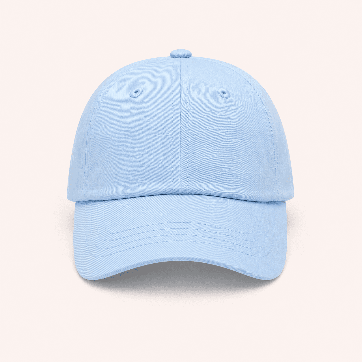 Kids Classic Cotton Baseball Cap - Coral Pink & Sky Blue thumbnail 2