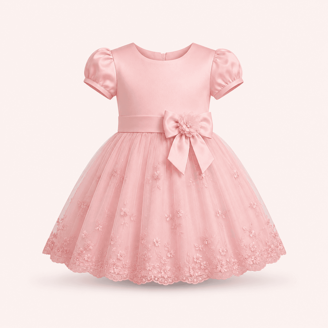 Baby Girls Party Frock – Soft Pink & Lavender Purple - Image 1 of 2